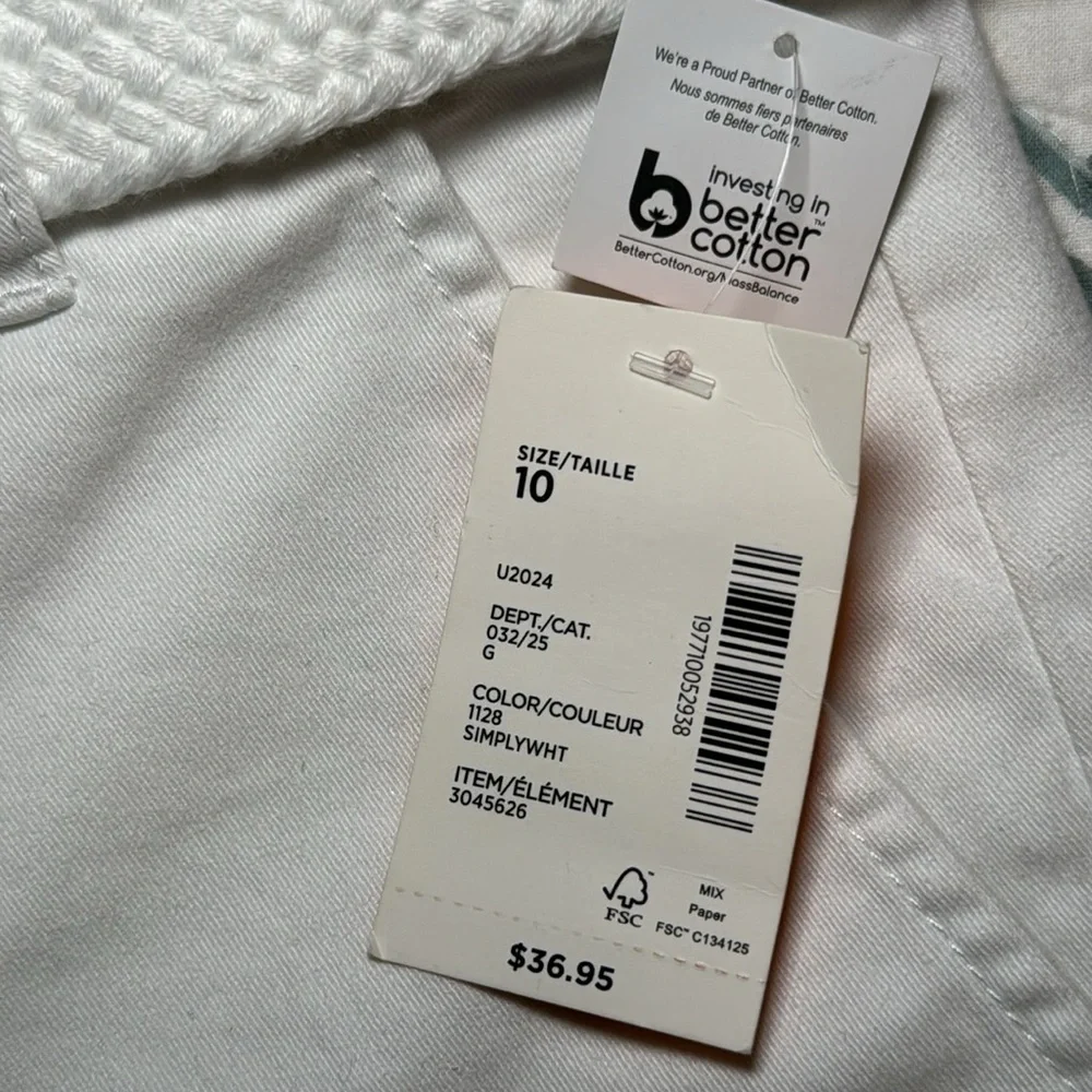 Gymboree Boys Belted Chino Shorts - Simply White Size 10